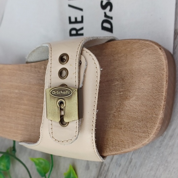 Dr.  Scholl's & RE/DONE Cream Leather Clog NIB - Picture 2 of 9